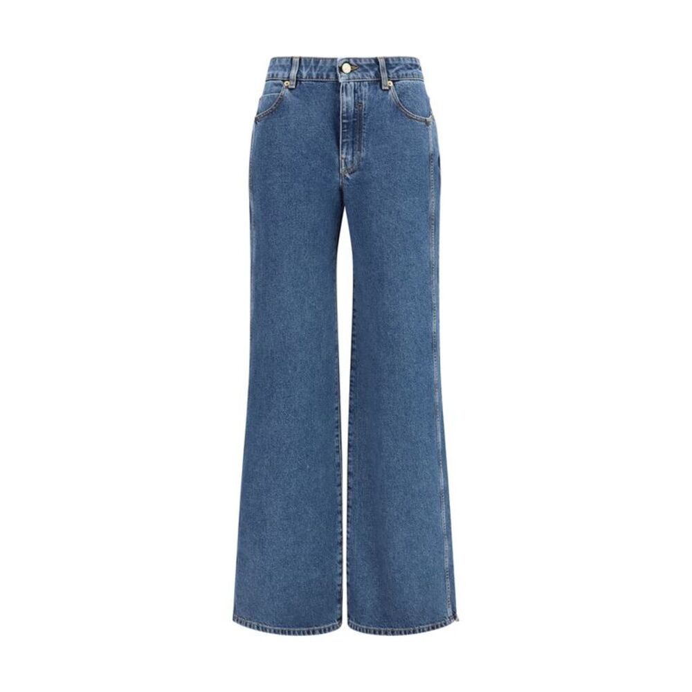 Balmain Blue Cotton Jeans Women's Denim
